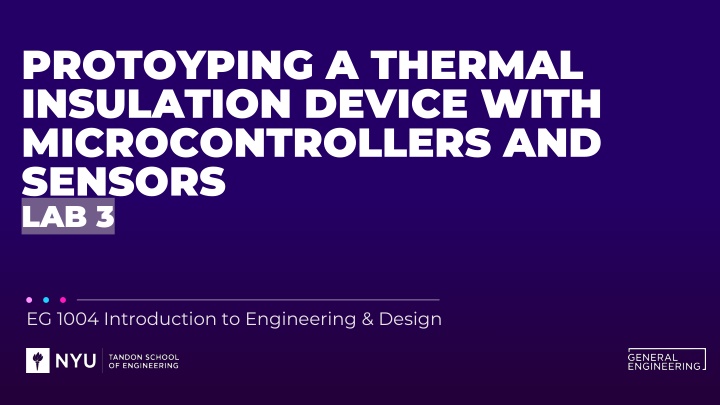 protoyping a thermal insulation device with