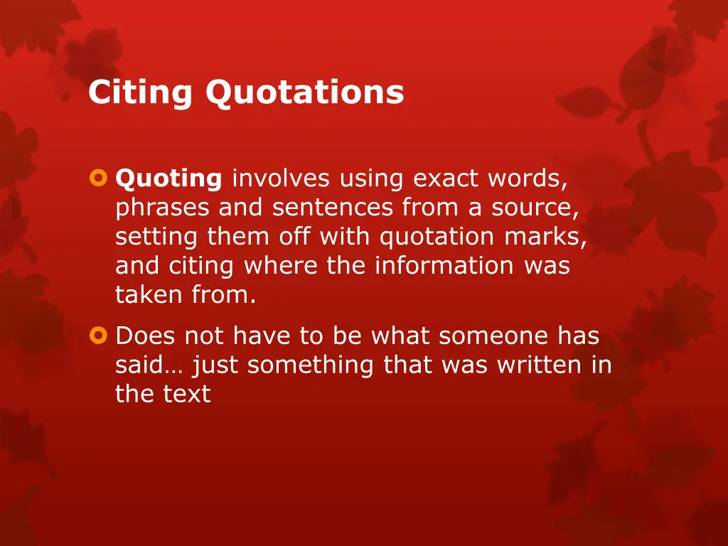 citing quotations