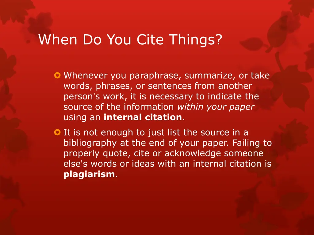 when do you cite things