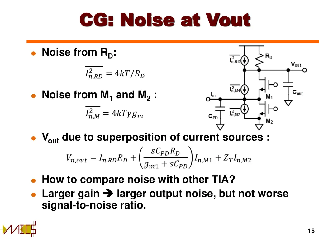 cg noise at vout cg noise at vout