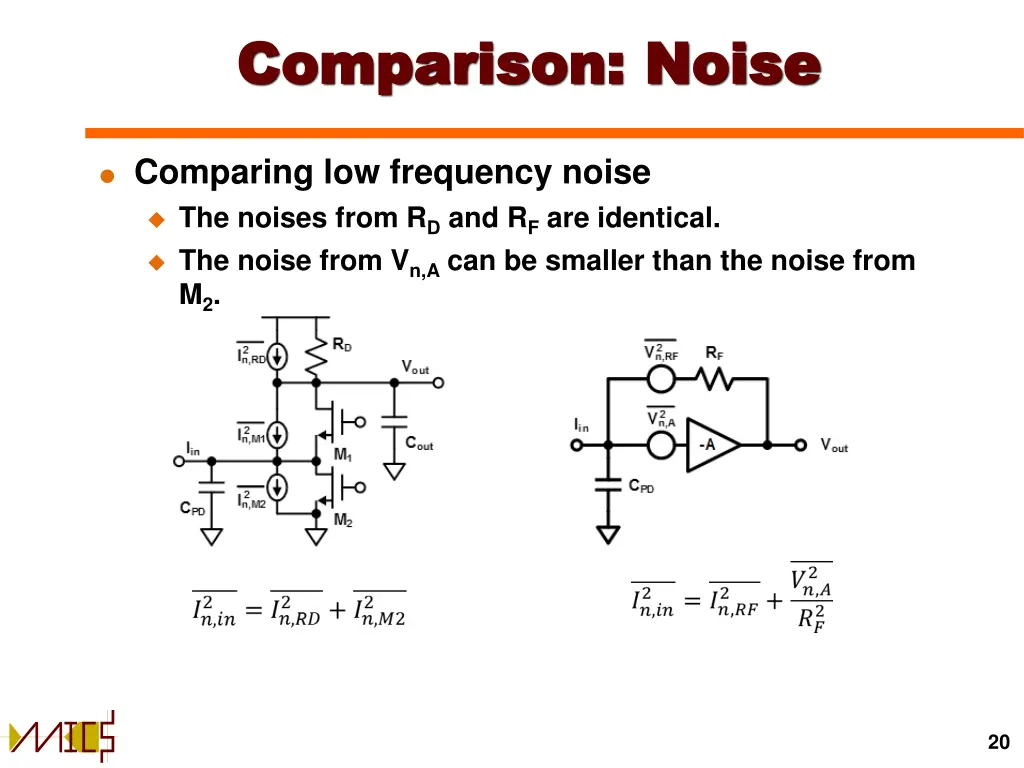 comparison noise comparison noise