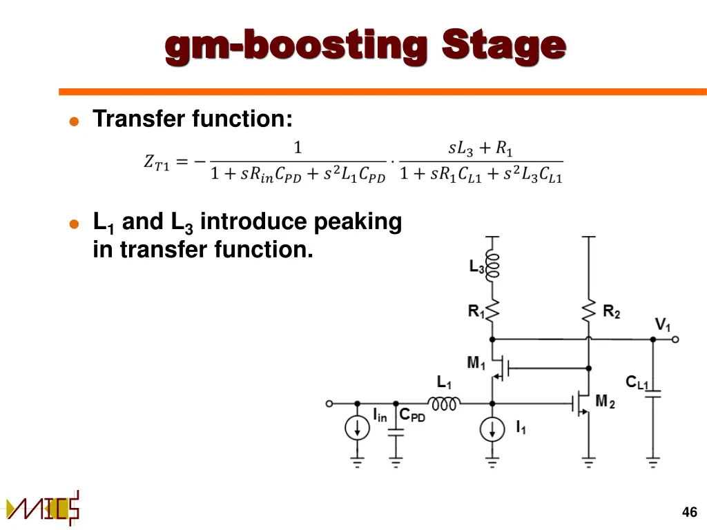 gm gm boosting stage boosting stage