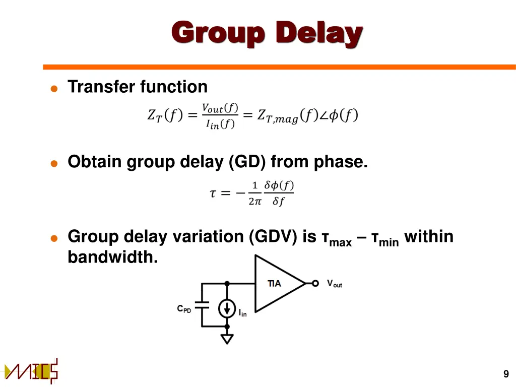 group delay group delay