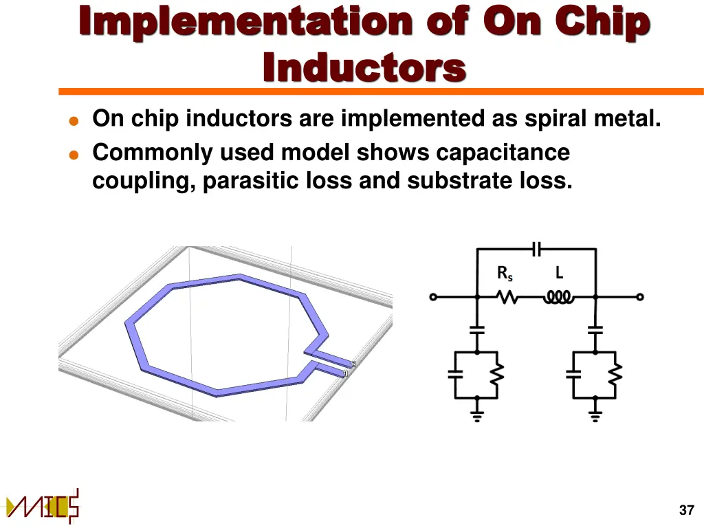 implementation of on chip implementation