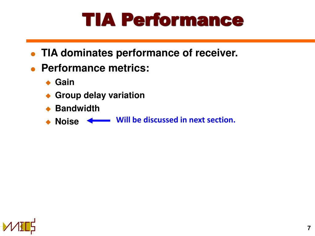 tia performance tia performance