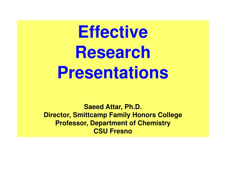 effective research presentations