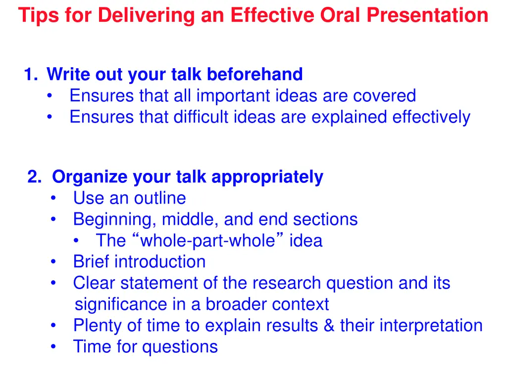 tips for delivering an effective oral presentation