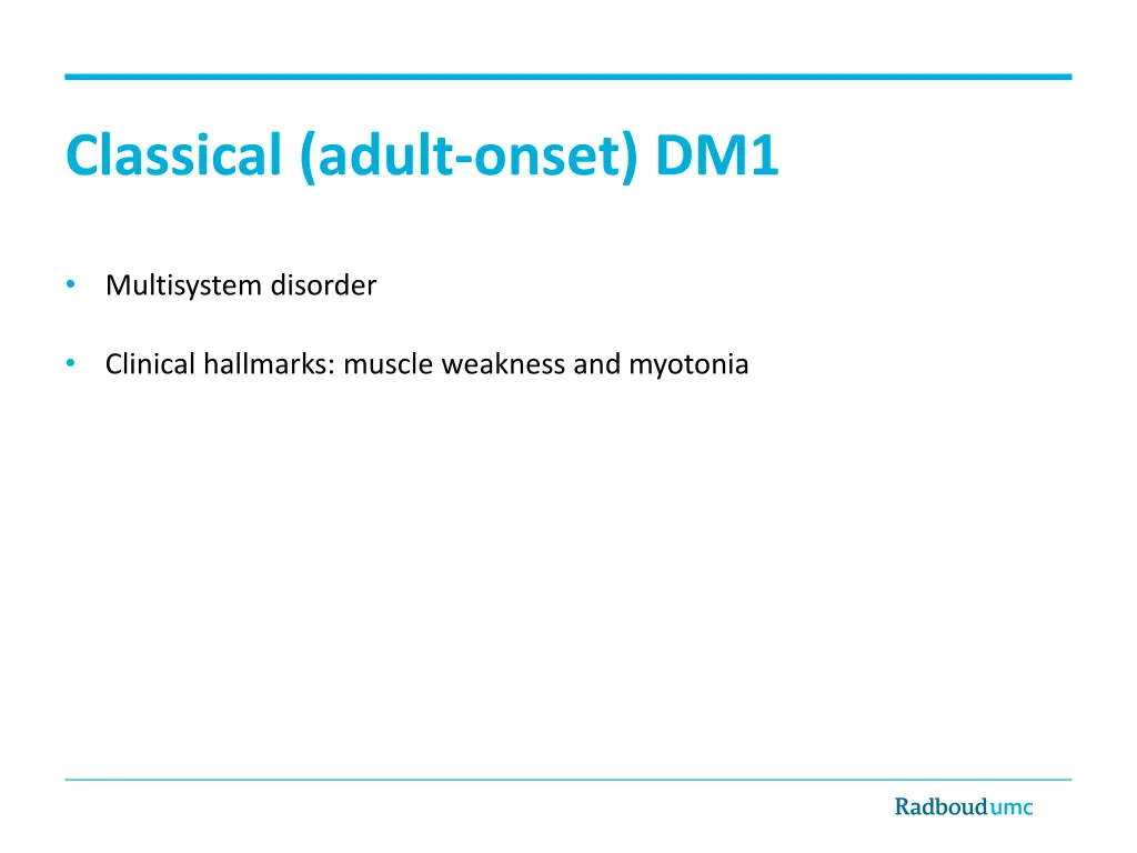 classical adult onset dm1