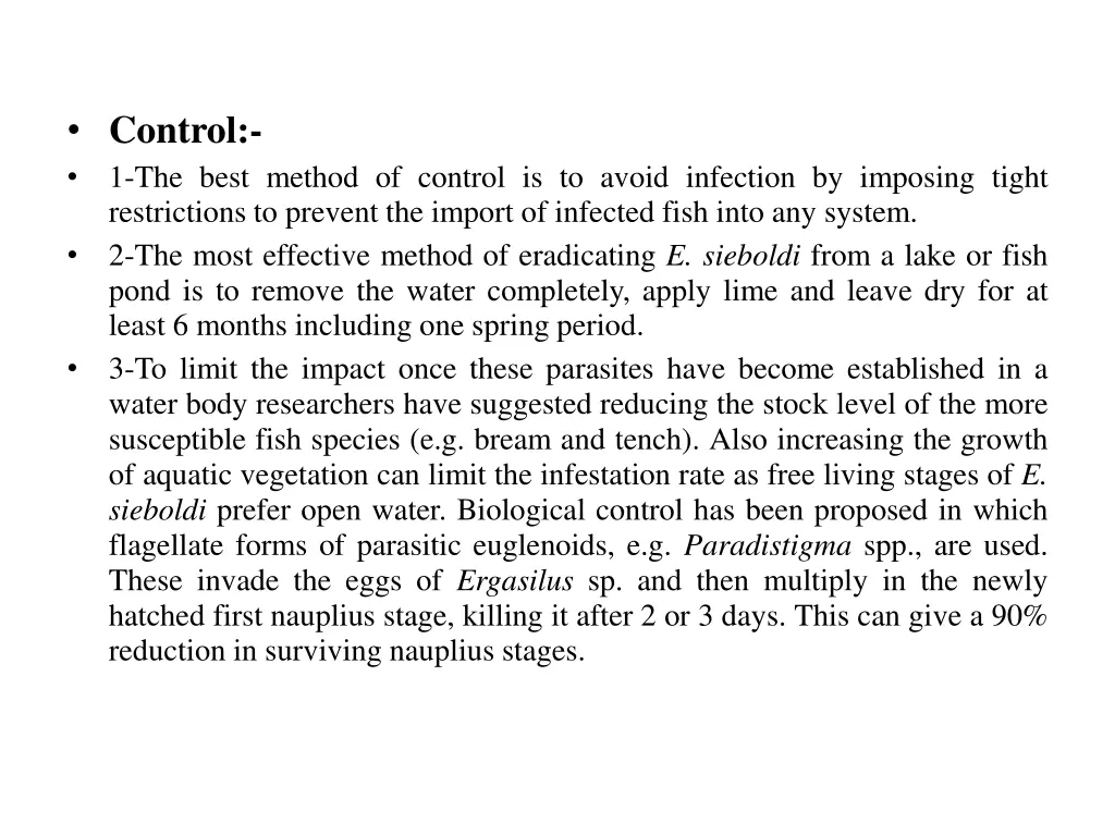 control 1 the best method of control is to avoid