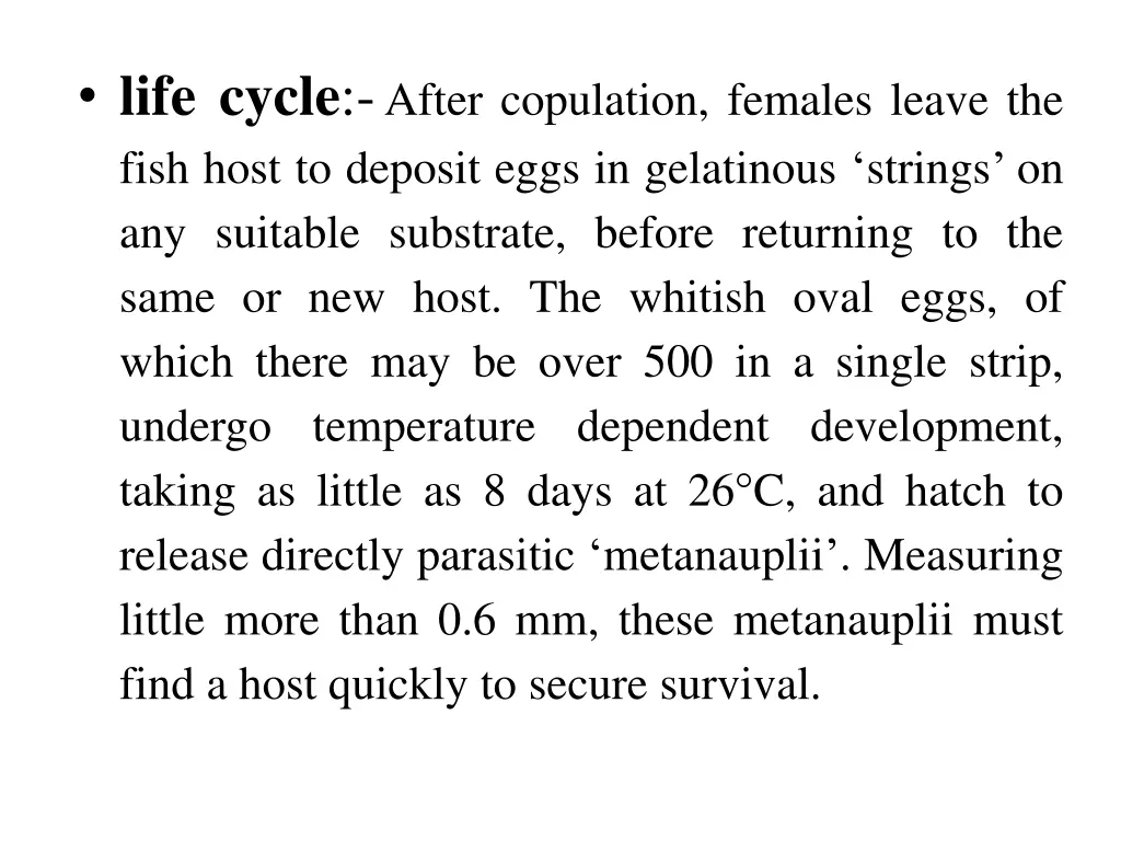 life cycle after copulation females leave