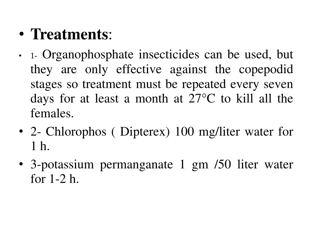 treatments 1 organophosphate insecticides 1