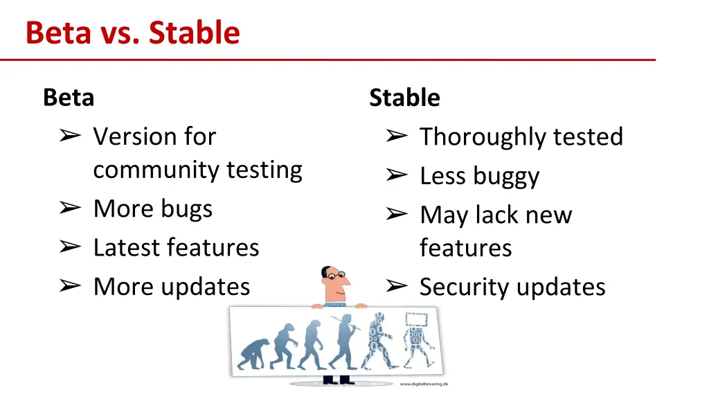 beta vs stable