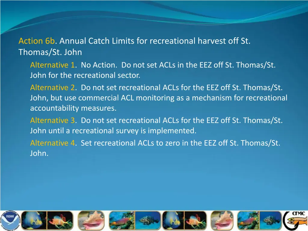 action 6b annual catch limits for recreational