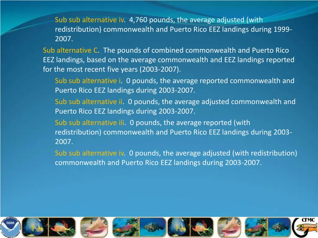 sub sub alternative iv 4 760 pounds the average