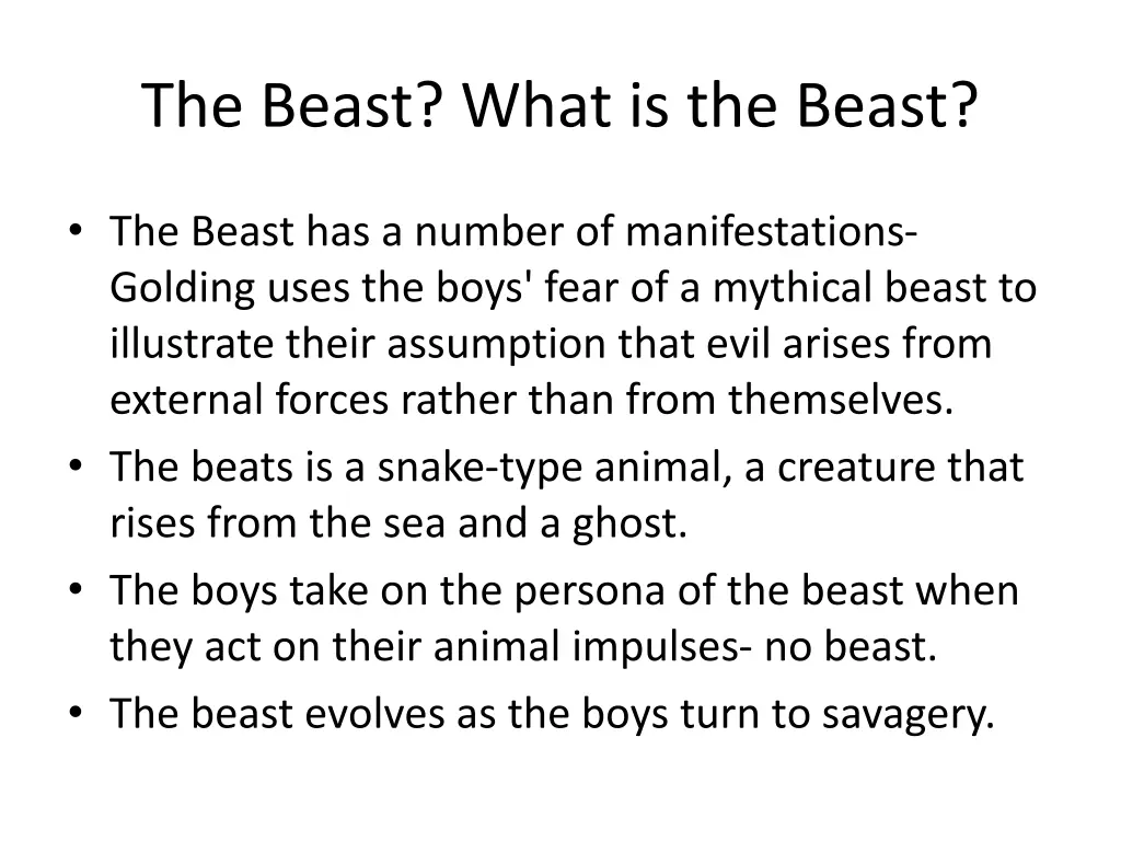 the beast what is the beast