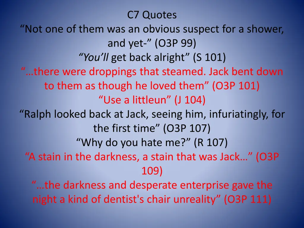 c7 quotes