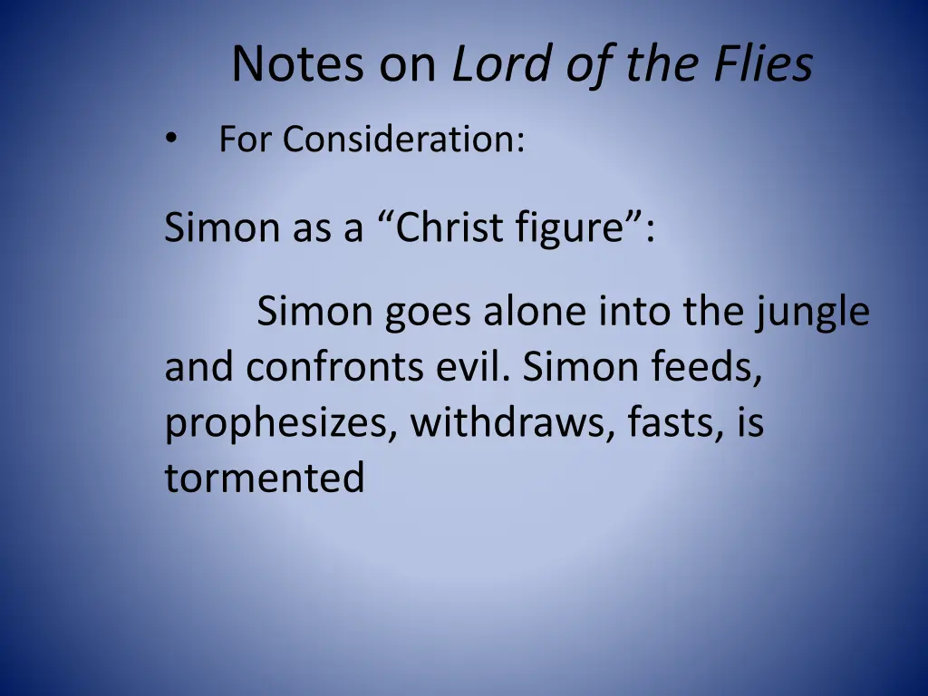 notes on lord of the flies 1