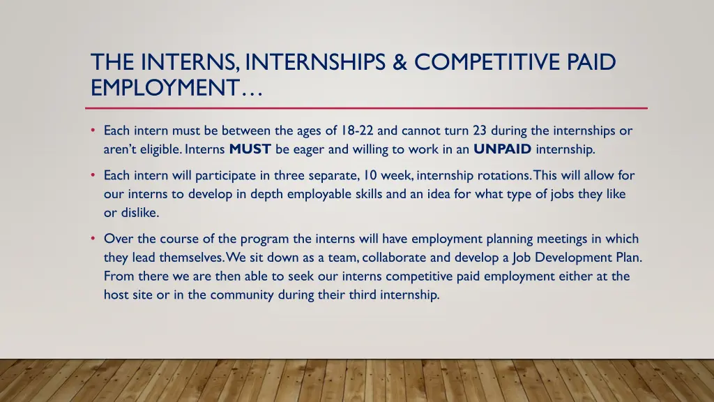 the interns internships competitive paid