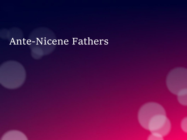 ante nicene fathers