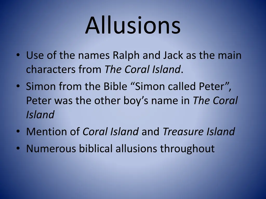 allusions