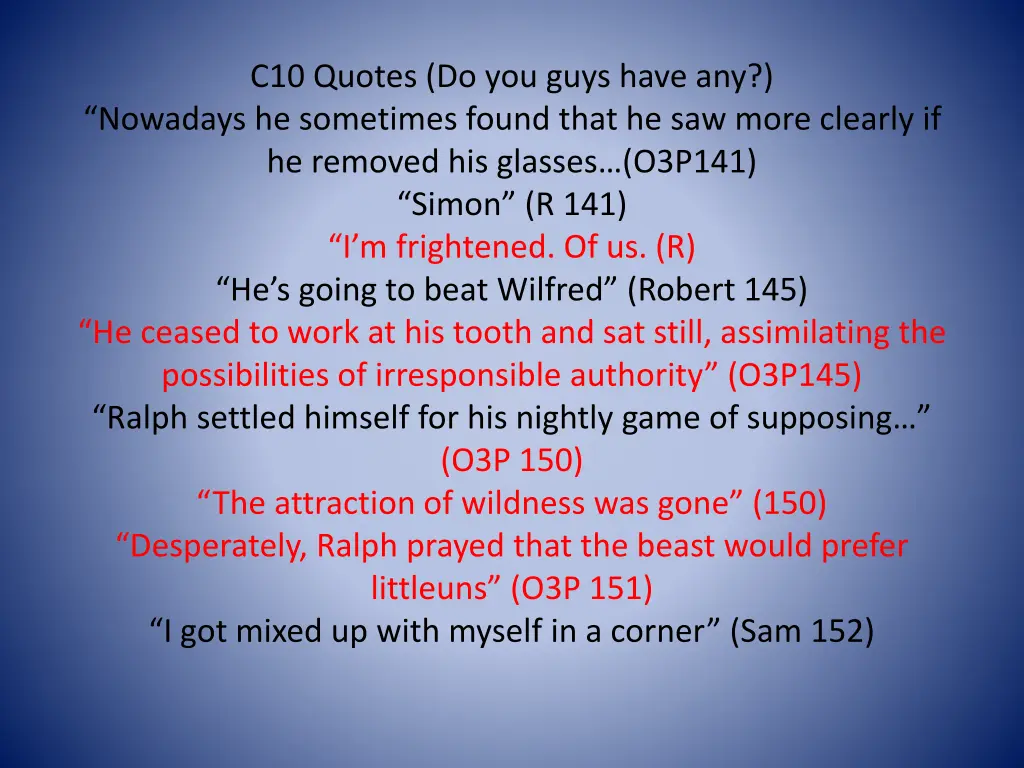 c10 quotes do you guys have any nowadays