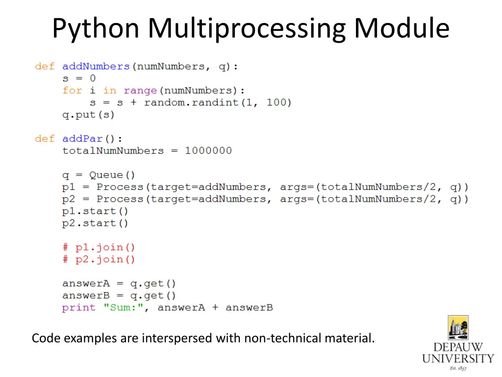 python multiprocessing module