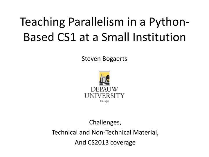 teaching parallelism in a python based