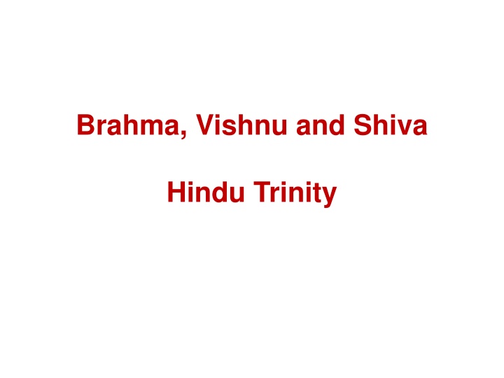 brahma vishnu and shiva