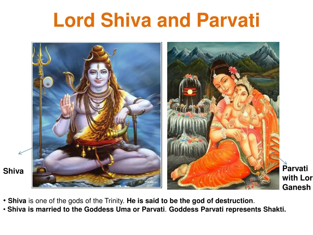 lord shiva and parvati