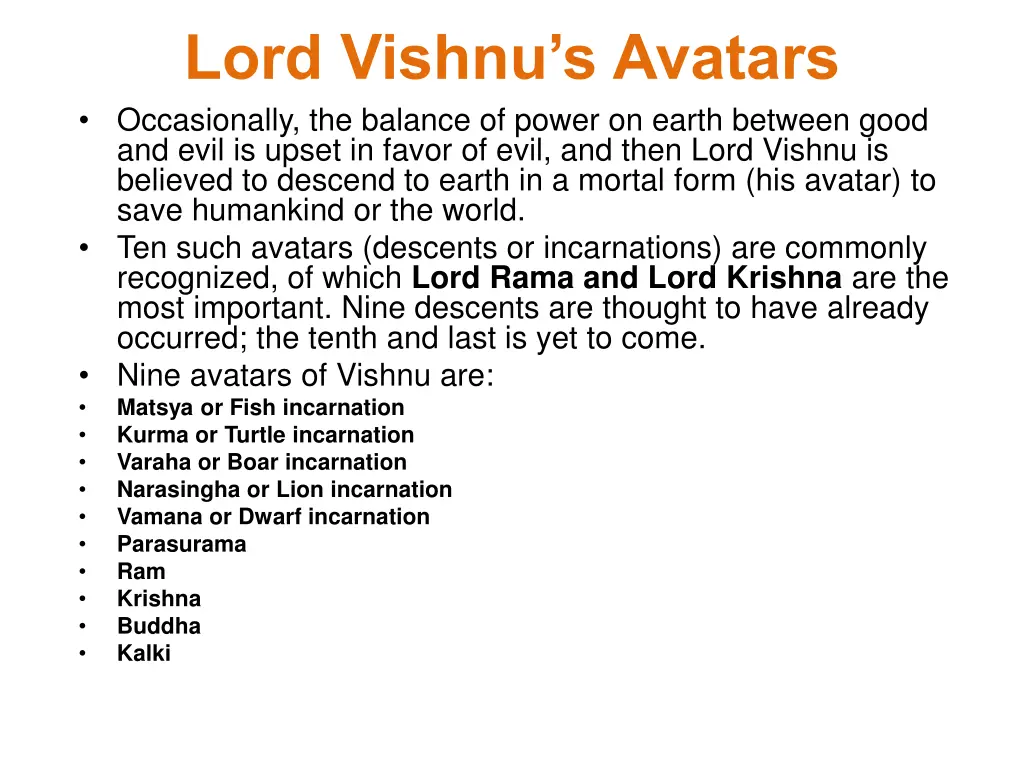 lord vishnu s avatars occasionally the balance