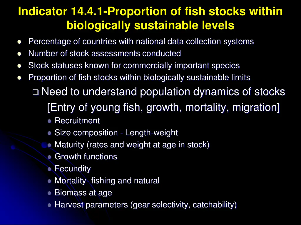 indicator 14 4 1 proportion of fish stocks within