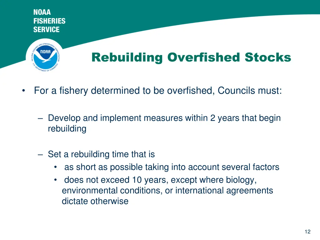 rebuilding overfished stocks