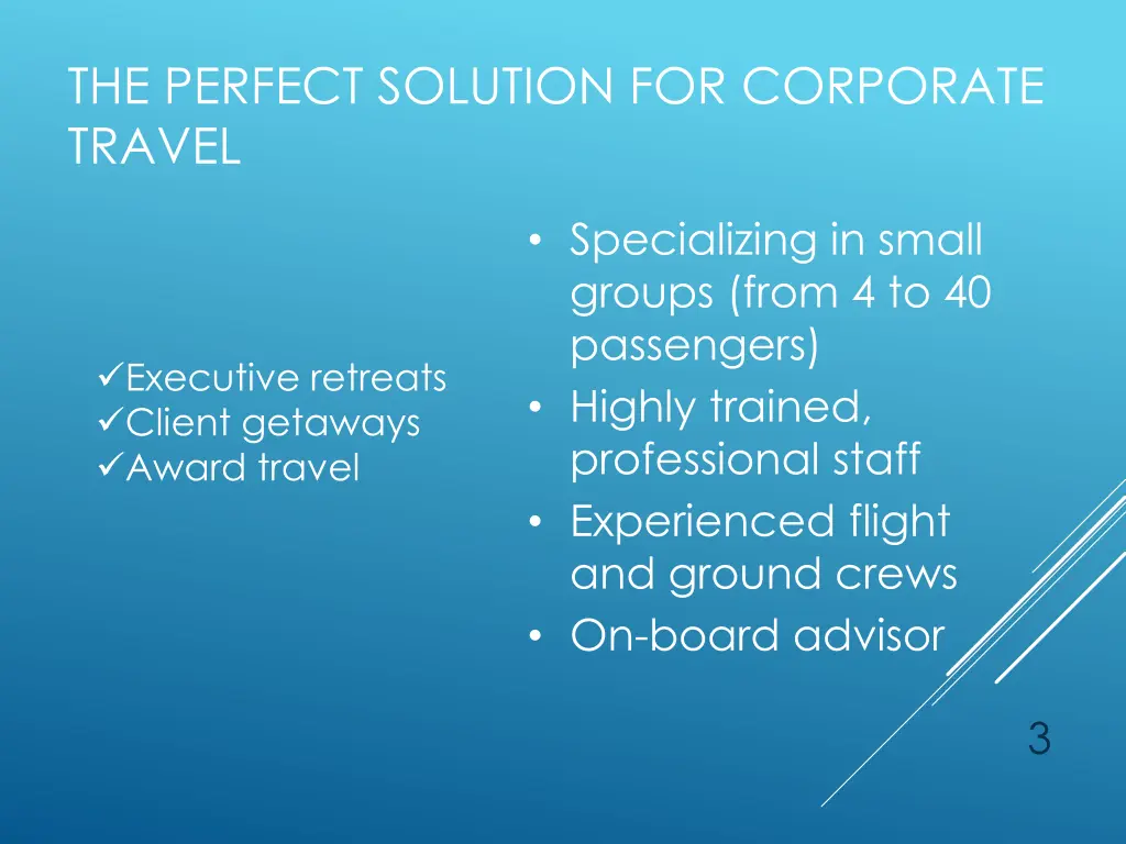 the perfect solution for corporate travel