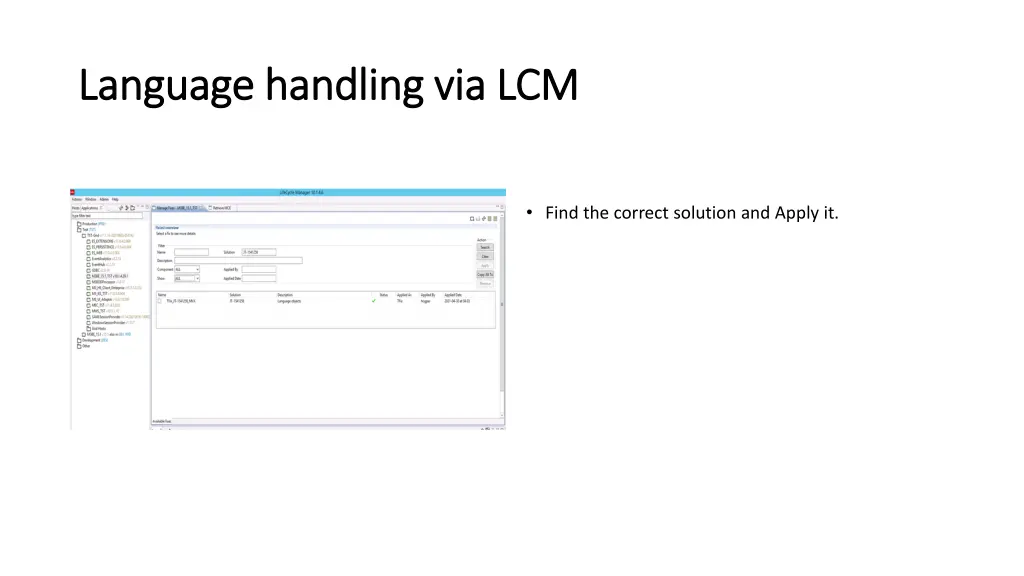 language handling via lcm language handling 4