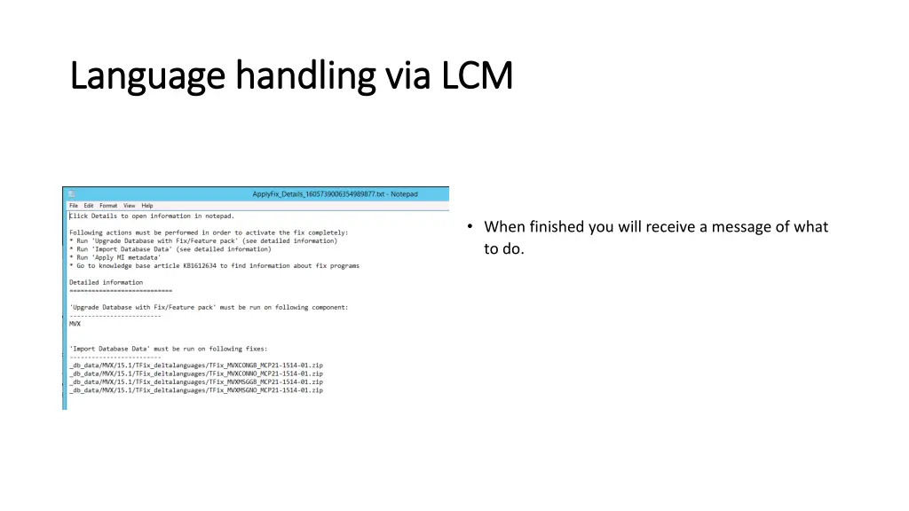 language handling via lcm language handling 5