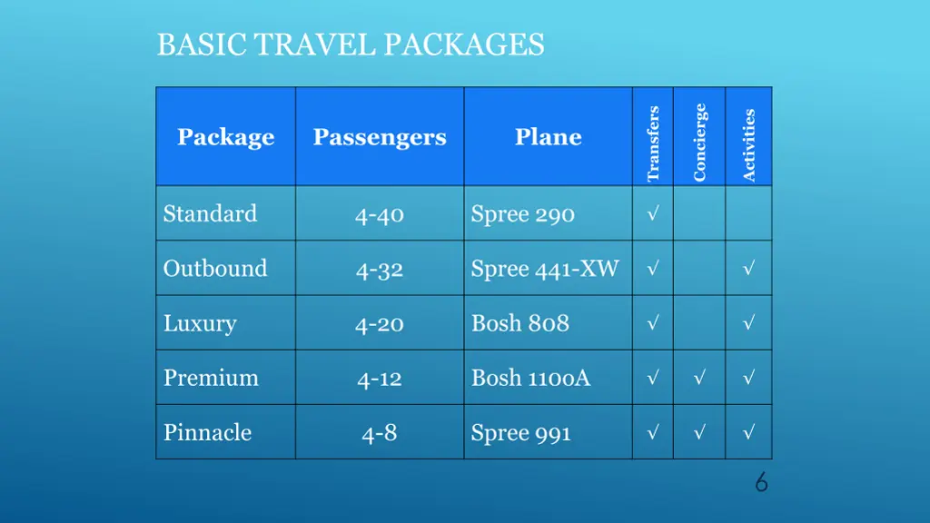 basic travel packages