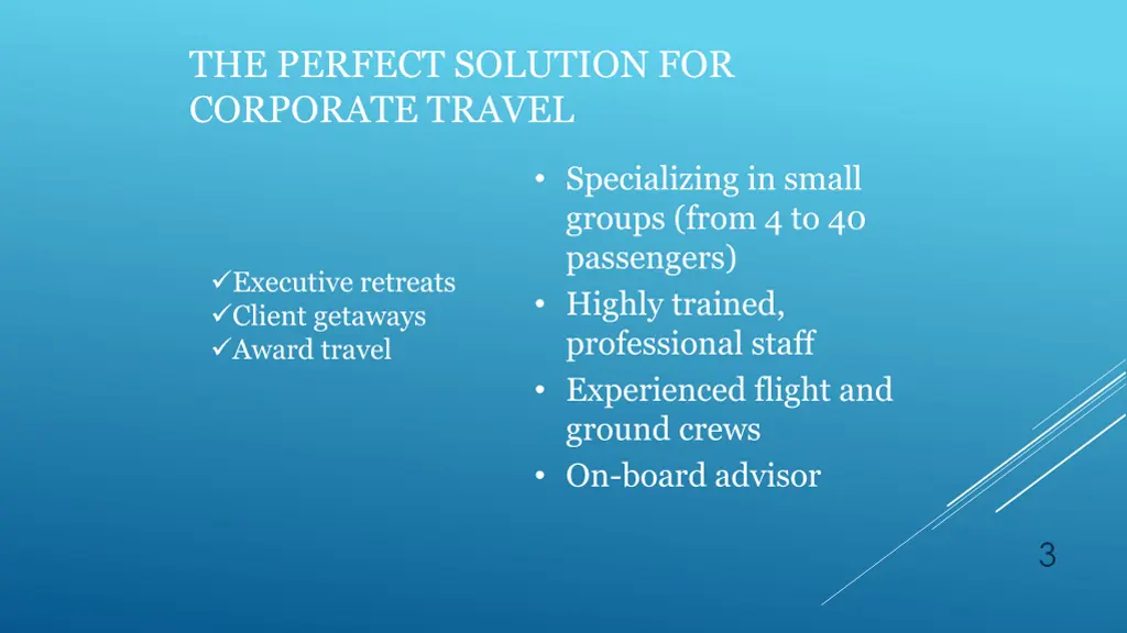 the perfect solution for corporate travel