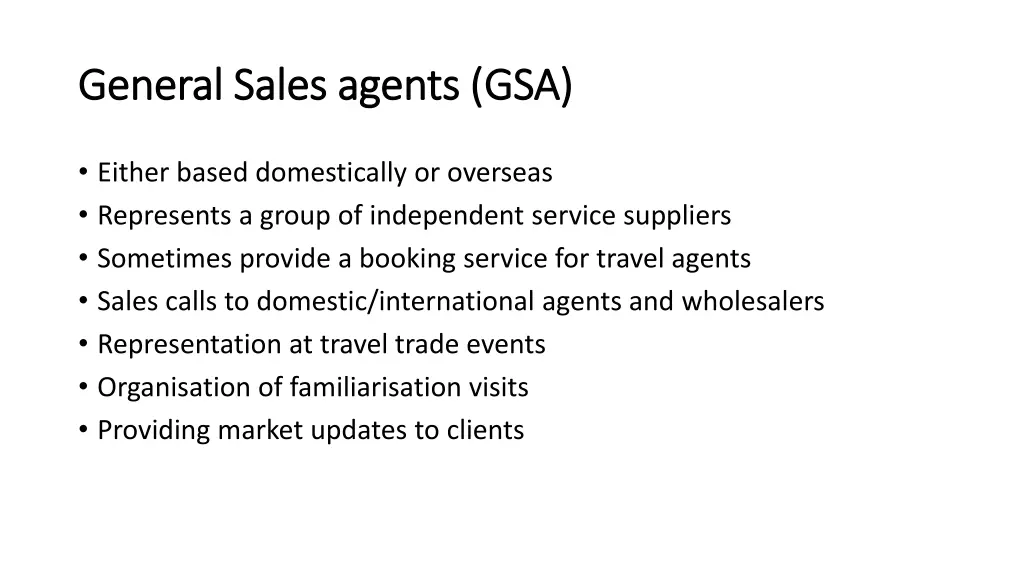 general sales agents gsa general sales agents gsa