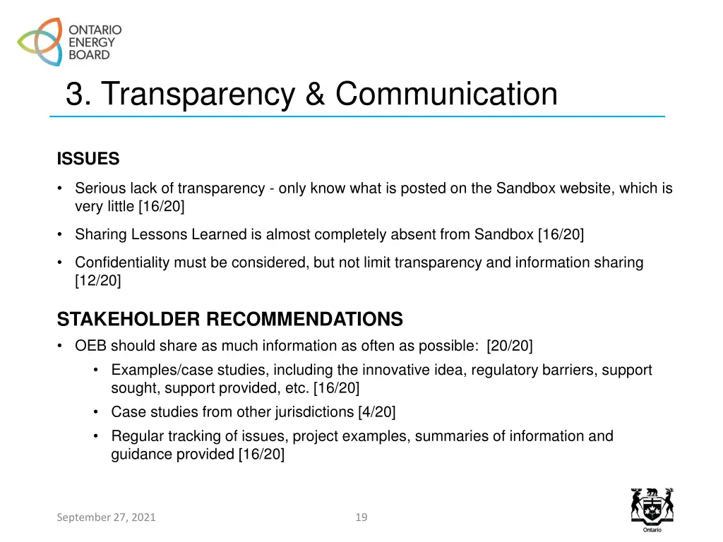 3 transparency communication