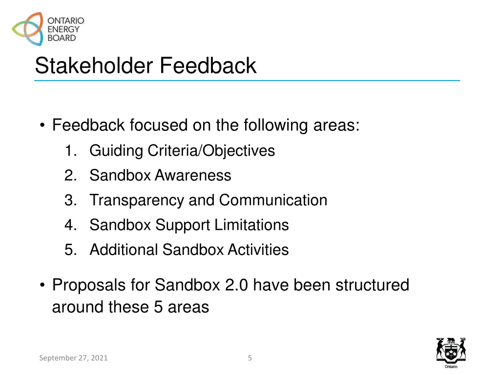 stakeholder feedback