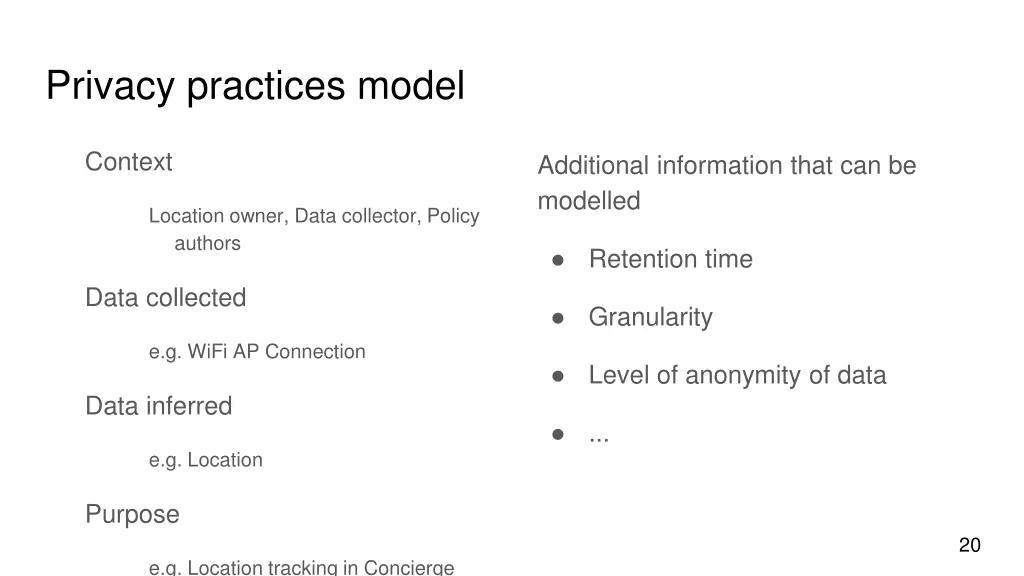 privacy practices model