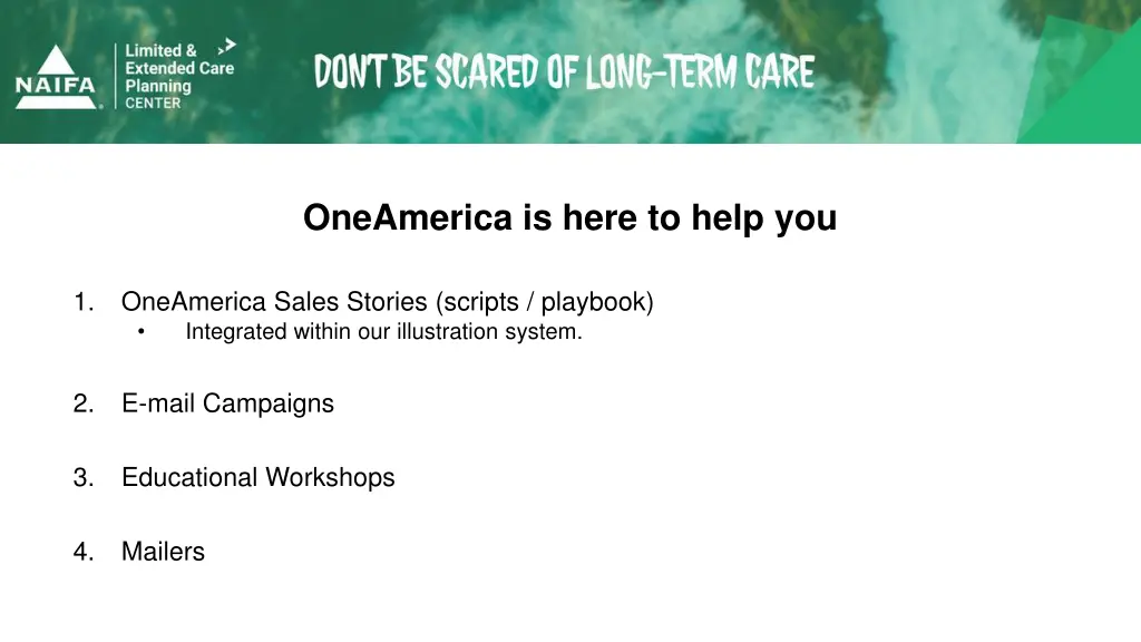 oneamerica is here to help you