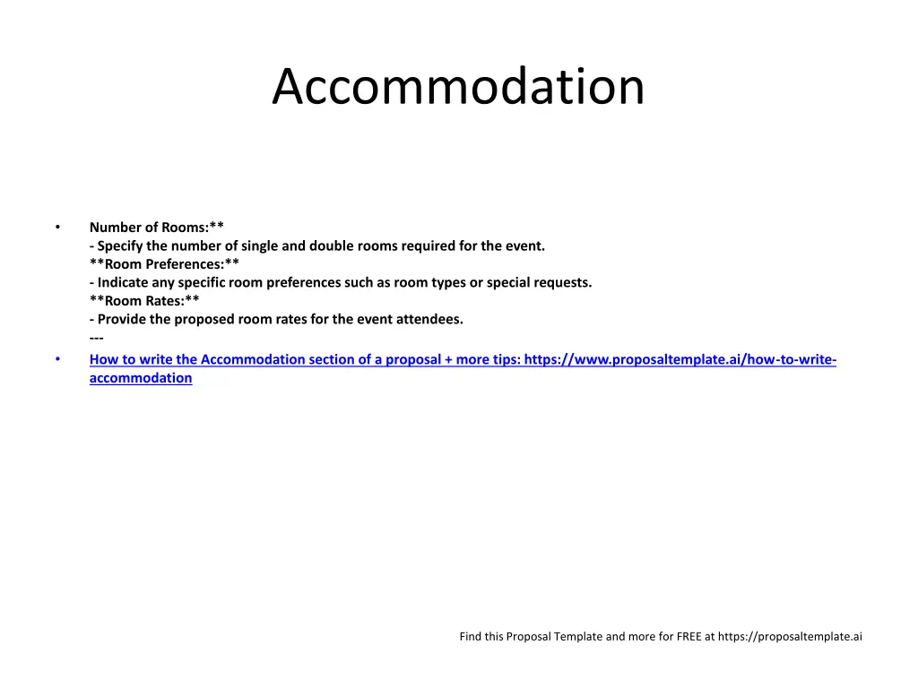 accommodation