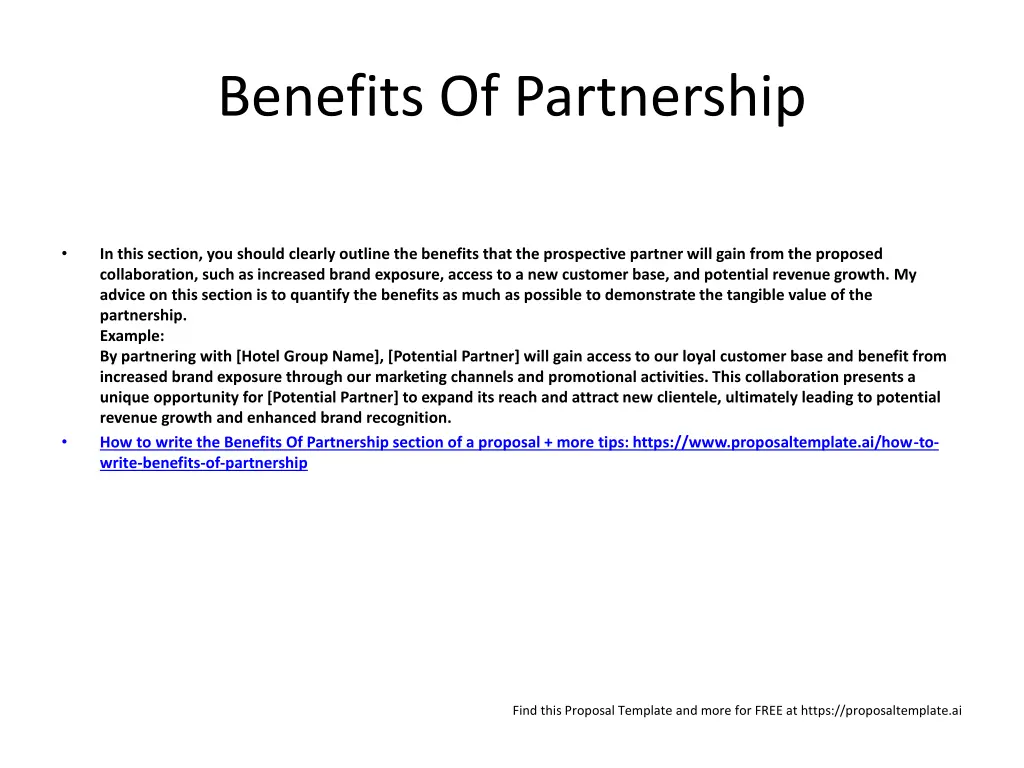 benefits of partnership