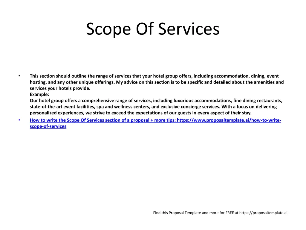 scope of services