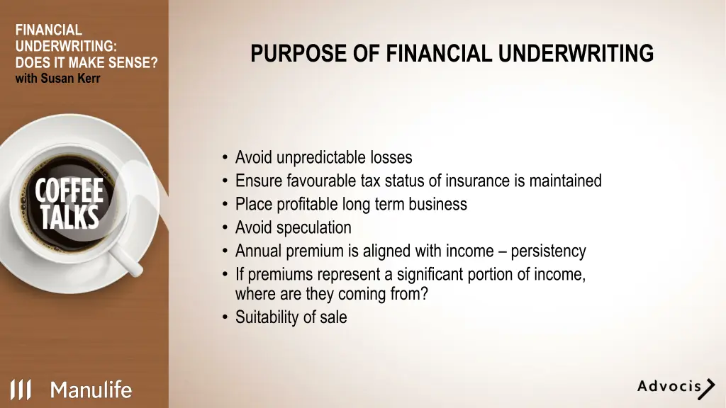 financial underwriting does it make sense with 2