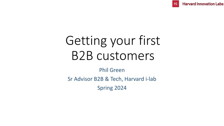 getting your first b2b customers