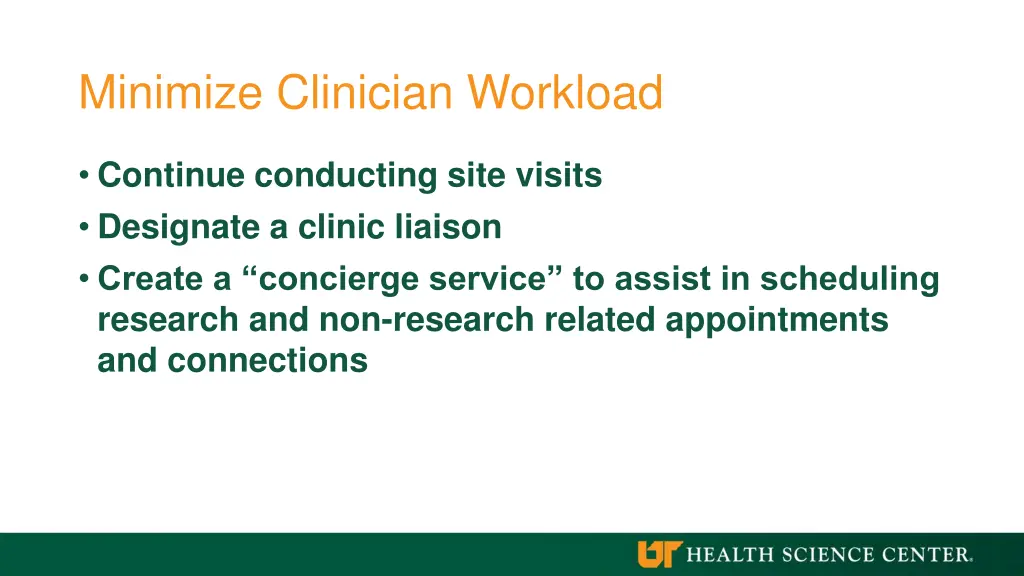 minimize clinician workload 1