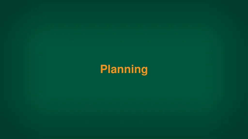 planning