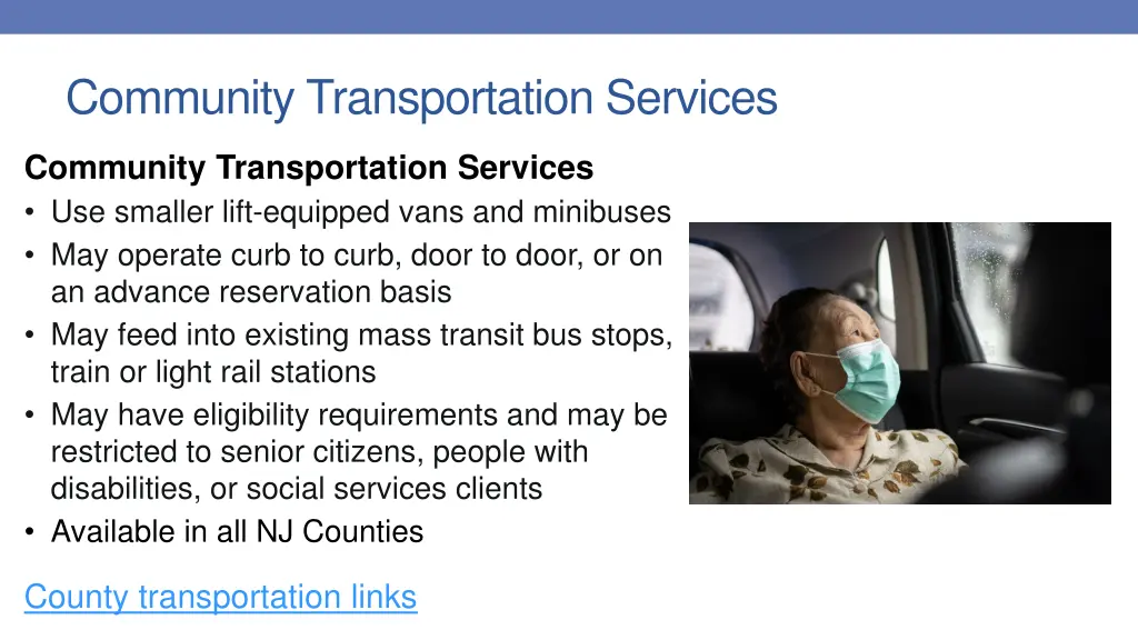 community transportation services